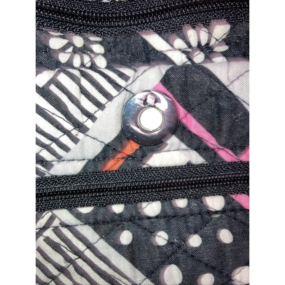Vera Bradley Tech backpack Concerto pattern Black, White, Pink, Orange Quilted - Picture 6 of 9